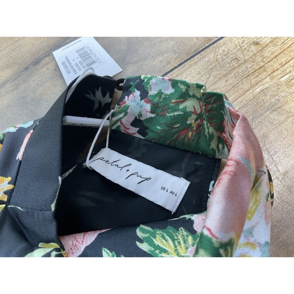 Petal & Pup Black Floral High-Neck Midi Dress - Picture 7 of 12